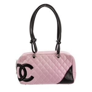 Chanel Cambon Pink Quilted Lambskin Bag w/ Pouch w/ authenticity cards